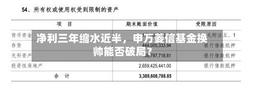 净利三年缩水近半，申万菱信基金换帅能否破局？